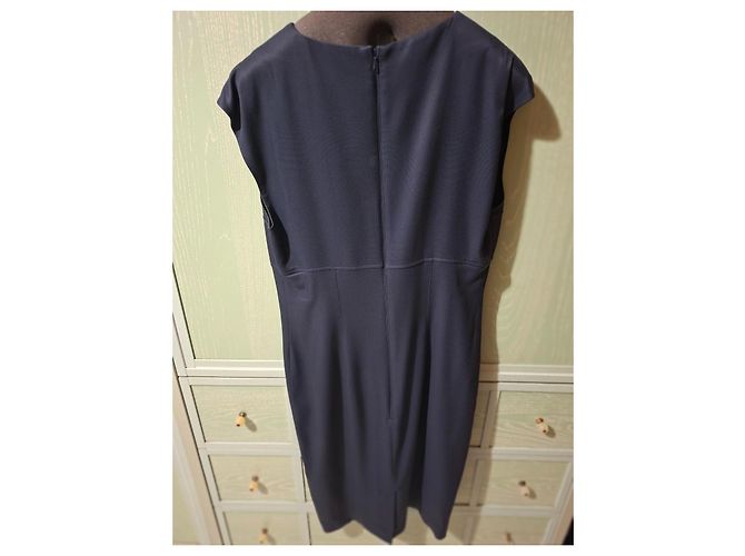Max & Co Etuikleid und passende Jacke mit Gürtel Navy Blau Marineblau - Ansicht 4