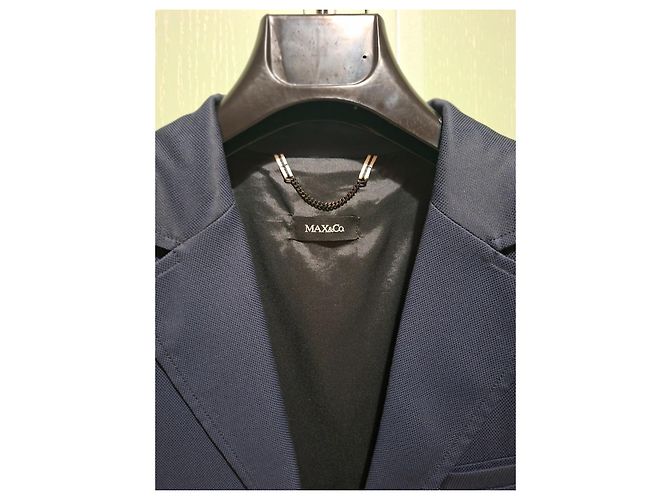 Max & Co Etuikleid und passende Jacke mit Gürtel Navy Blau Marineblau - Ansicht 5