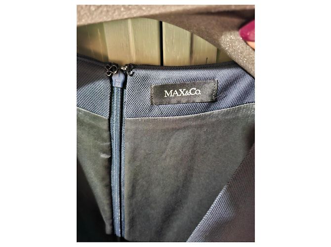 Max & Co Etuikleid und passende Jacke mit Gürtel Navy Blau Marineblau - Ansicht 6
