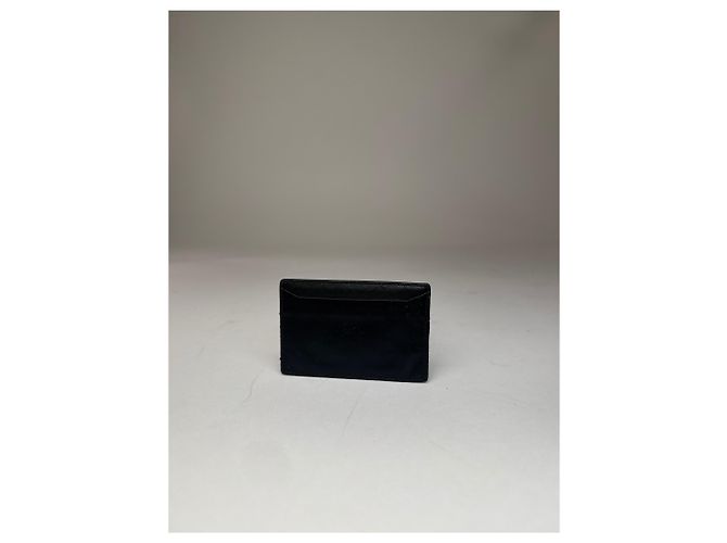 Vintage Prada Triangle Saffiano Leather Card Holder Black - view 12
