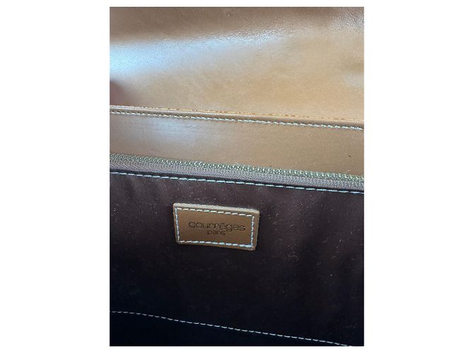 Vintage Courreges 2Way Lederhandtasche braun - Ansicht 13
