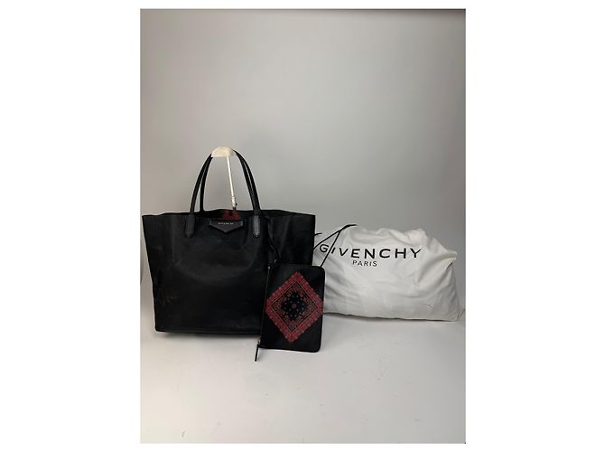 Vintage Givenchy Antigona Leder Tote Bag Schwarz Abstrakt - Ansicht 15