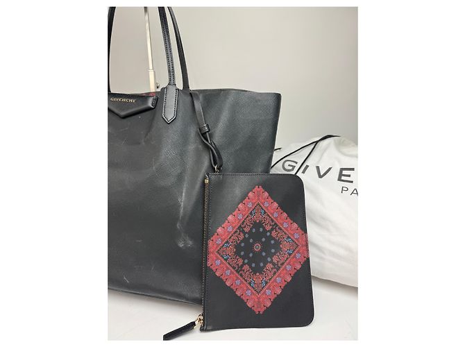Vintage Givenchy Antigona Leder Tote Bag Schwarz Abstrakt - Ansicht 7
