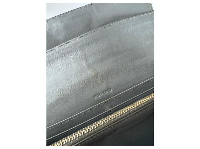 Vintage Miu Miu Crocodile Emblossed Leather Wallet Light Brown - view 7