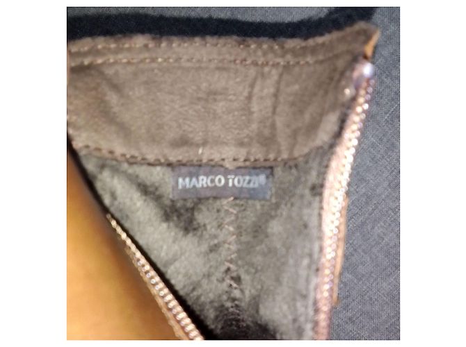 Autre Marque Stivaletti con zip in vera pelle MARCO TOZZI Italia Marrone - vista 8