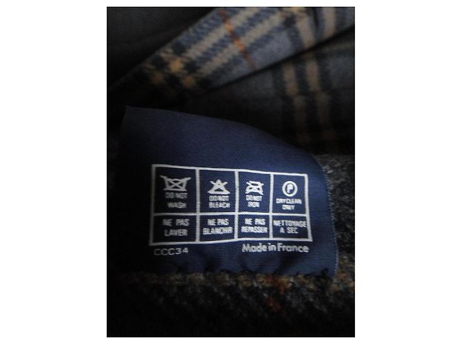 Abrigo Burberry de lana gris con cinturón - vista 6