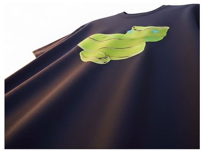 T-shirt Loewe con logo animale blu in cotone - vista 10