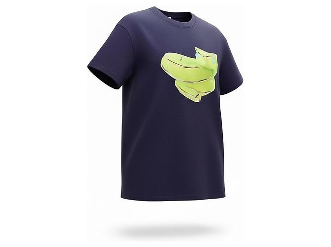 T-shirt Loewe con logo animale blu in cotone - vista 11