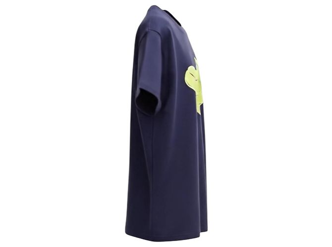 T-shirt Loewe con logo animale blu in cotone - vista 4