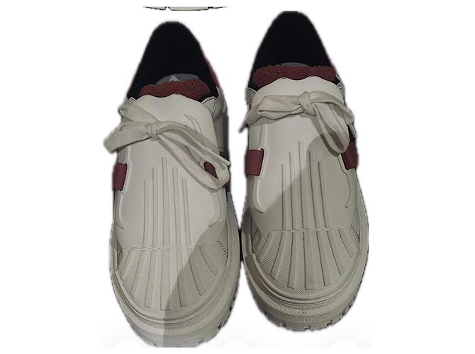 Sneakers Dior DIOR-ID in pelle bianca e rosa Bianco - vista 2