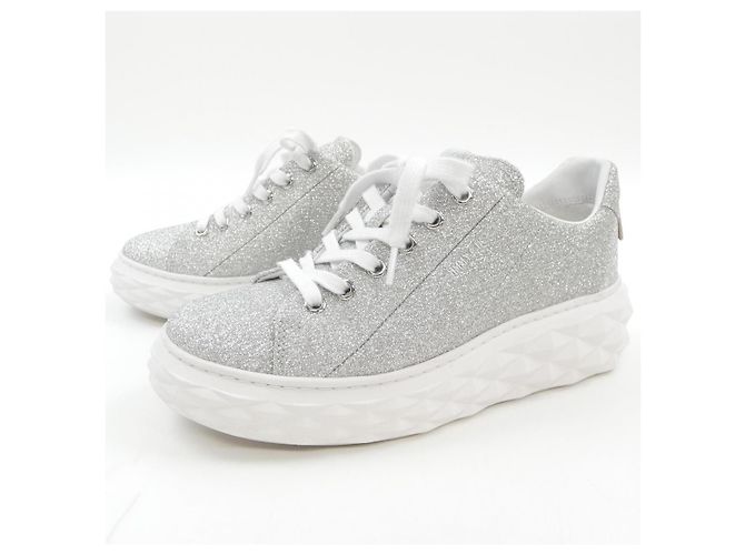 Sneakers MAXI F DIAMOND LIGHT di Jimmy Choo Argento - vista 3