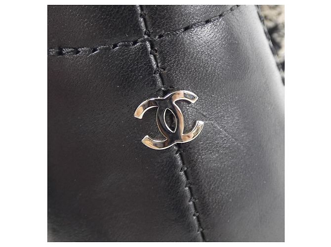 Timeless Stivali Chanel G28024 Nero Beige - vista 6