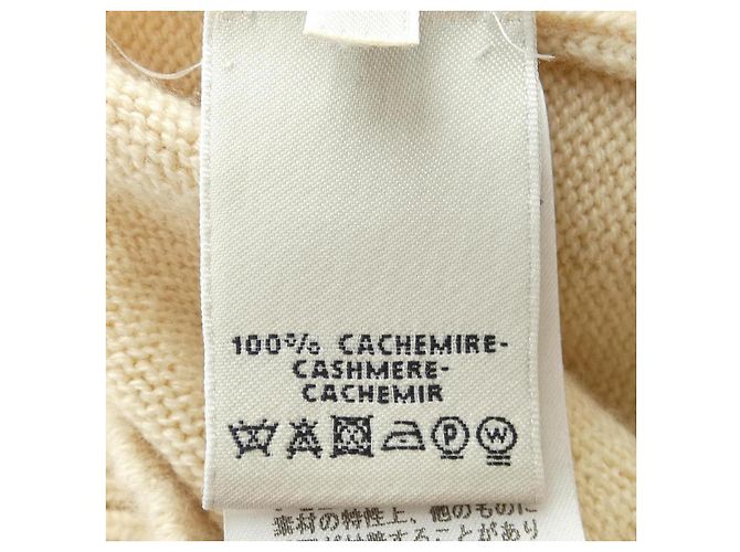 Cardigan largo de cachemira Hermès Beige - vista 3