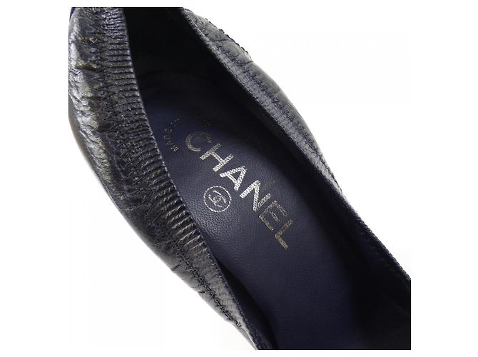 Timeless Pumps Chanel G26185 Blu Blu navy - vista 6
