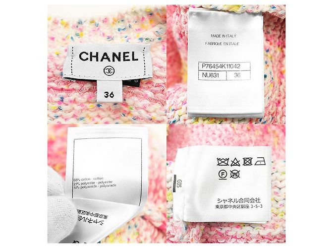 Timeless Chanel P76454 Chaleco de punto de mezcla de algodón Rosa Multicolor - vista 10