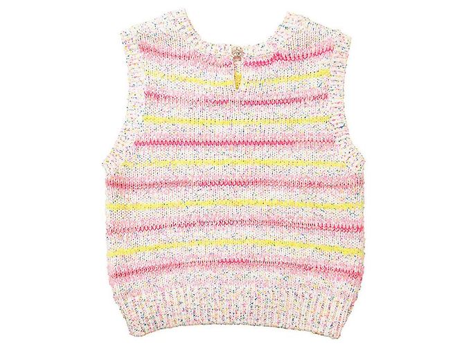 Timeless Chanel P76454 Chaleco de punto de mezcla de algodón Rosa Multicolor - vista 13