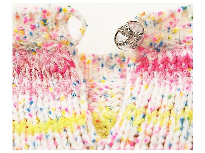 Timeless Chanel P76454 Chaleco de punto de mezcla de algodón Rosa Multicolor - vista 15