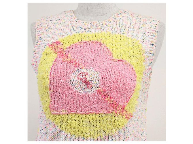 Timeless Chanel P76454 Chaleco de punto de mezcla de algodón Rosa Multicolor - vista 2