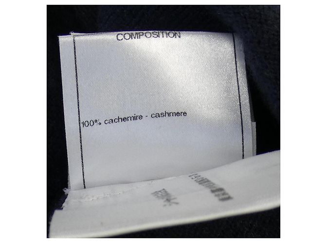 Timeless CHANEL P35238K02024 09P Sudadera de cachemira Azul Azul marino - vista 3
