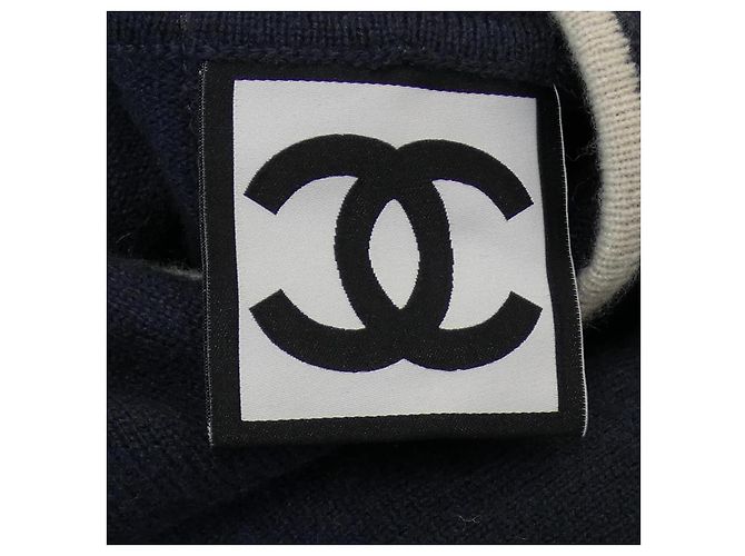 Timeless CHANEL P35238K02024 09P Sudadera de cachemira Azul Azul marino - vista 5