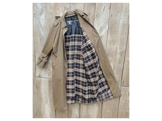 Trench Burberry in cotone kaki Cachi - vista 4