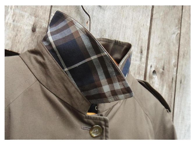 Trench Burberry in cotone kaki Cachi - vista 7