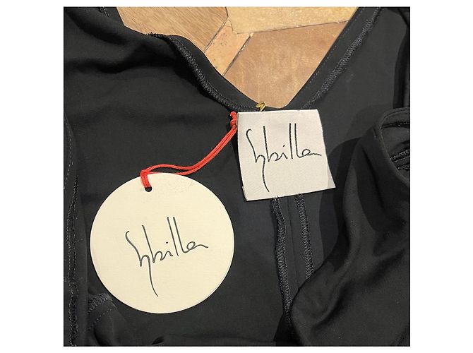 Sybilla Jackytex Kleid Schwarz Viscose - Ansicht 8
