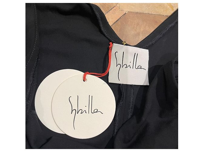 Sybilla Jackytex Kleid Schwarz Viscose - Ansicht 9