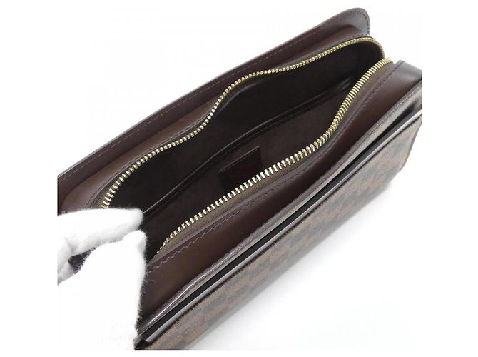 Borsa Clutch Damier Saint Louis Vuitton Marrone - vista 8