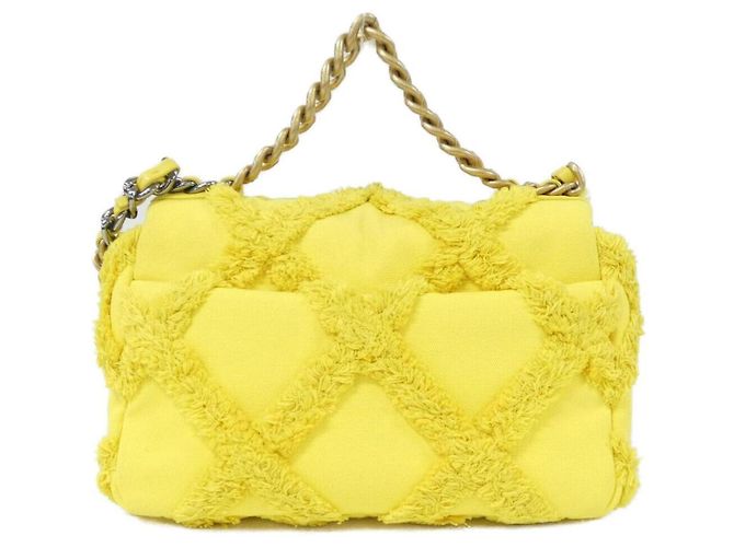 Borsa a spalla gialla Chanel 19 Line AS1160 Giallo - vista 2
