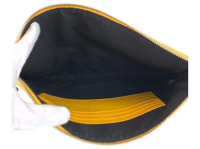 Bolso de mano de lona amarilla Fendi FF Vertigo Amarillo - vista 7