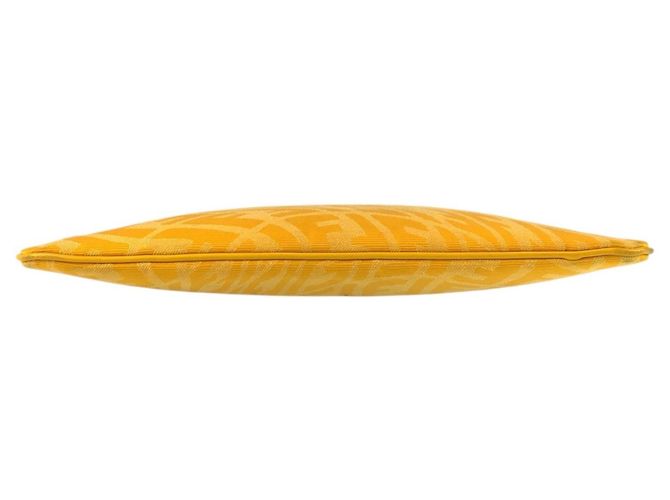 Bolso de mano de lona amarilla Fendi FF Vertigo Amarillo - vista 8