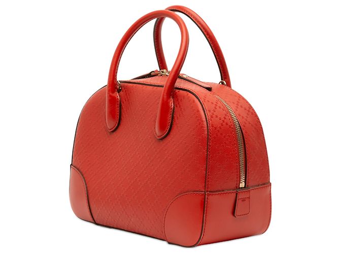 Borsa a tracolla in pelle lucida rossa Diamante Gucci Rosso - vista 2