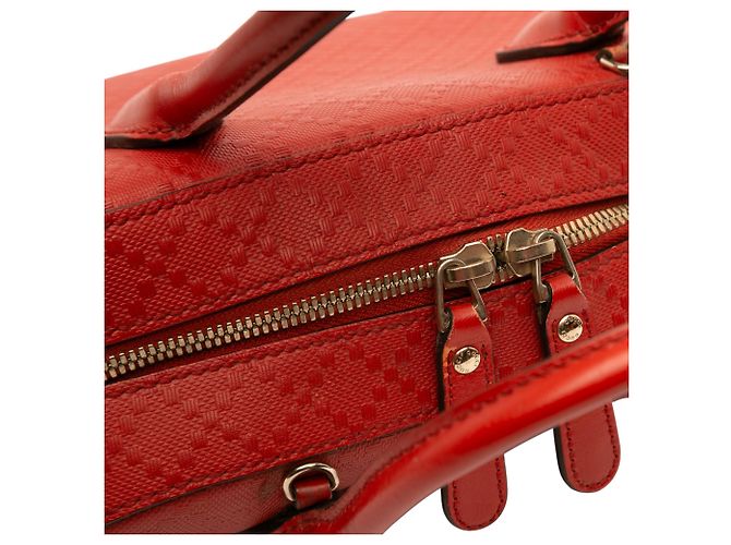 Borsa a tracolla in pelle lucida rossa Diamante Gucci Rosso - vista 7