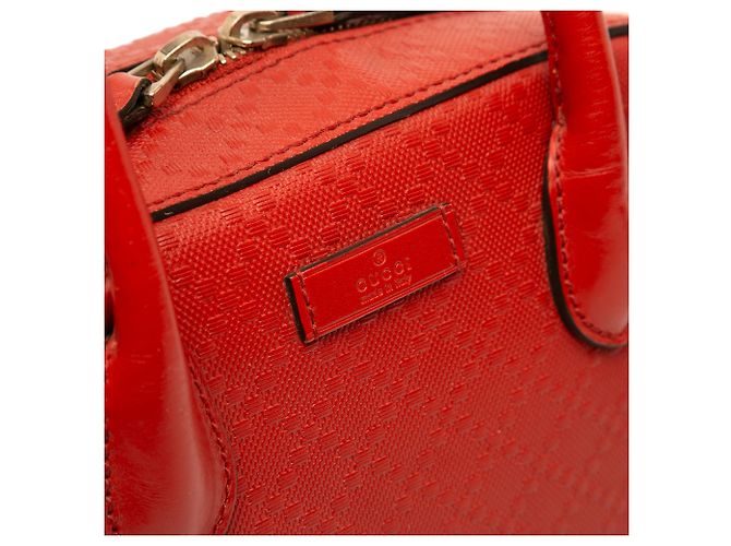 Borsa a tracolla in pelle lucida rossa Diamante Gucci Rosso - vista 8