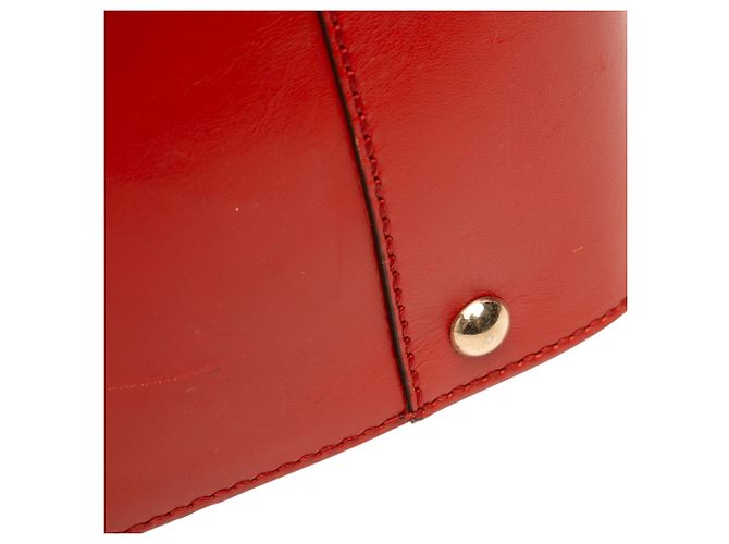 Borsa a tracolla in pelle lucida rossa Diamante Gucci Rosso - vista 9