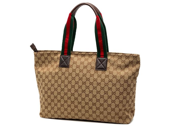 Gucci Braune GG Canvas Tote Beige - Ansicht 2