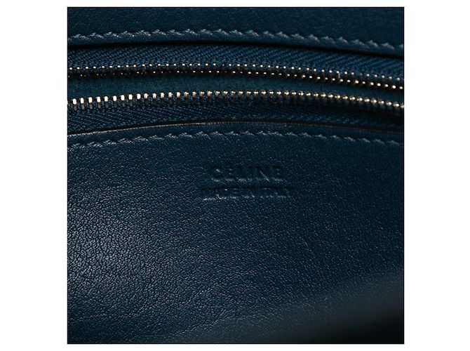 Céline Celine Blaue Mittelgroße Wildleder Bucket Bag mit Schultergurt - Ansicht 5