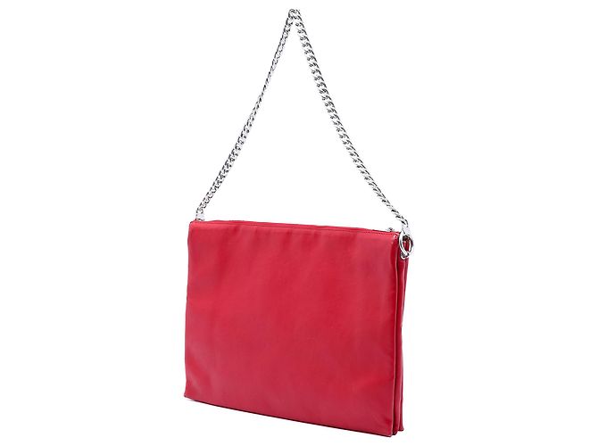 Céline Borsa a Spalla Soft Trio in Pelle di Agnello Rossa Celine Rosso - vista 2