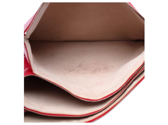 Céline Borsa a Spalla Soft Trio in Pelle di Agnello Rossa Celine Rosso - vista 4