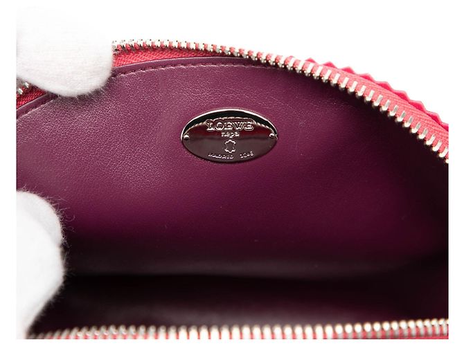 Pochette Cosmetica Anagram in Nappa Rosa LOEWE - vista 5