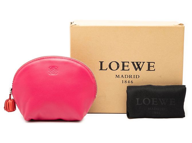 Pochette Cosmetica Anagram in Nappa Rosa LOEWE - vista 8