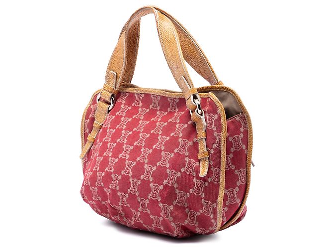 Céline Hobo Bittersweet in Denim Macadam Rosso di Celine - vista 2