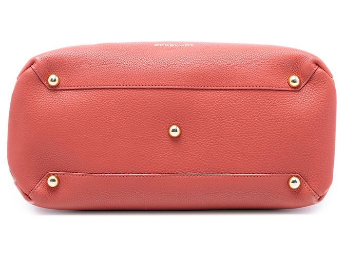 Burberry Pink Medium Leder und House Check Canvas Banner Satchel - Ansicht 3