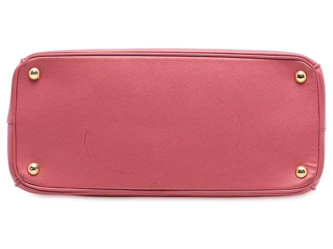 Borsa Prada Galleria Double Zip in Saffiano Lux rosa medio - Ansicht 3