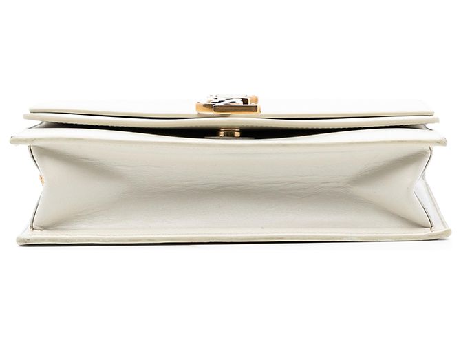 Cruzada Sulpice de cuero blanco mediano con monograma Saint Laurent - vista 3