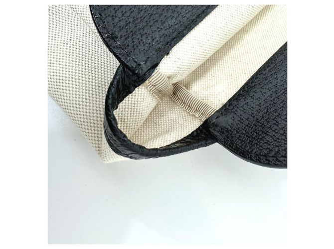 Borsa a mano Gucci 284156 con logo in rilievo Nero Beige - vista 14