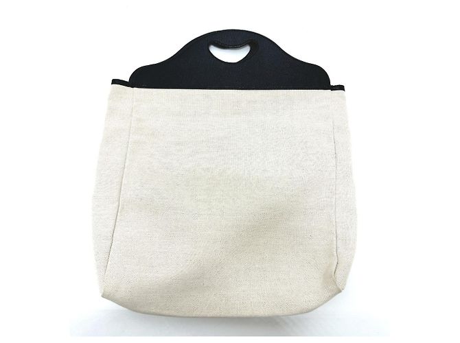 Borsa a mano Gucci 284156 con logo in rilievo Nero Beige - vista 2