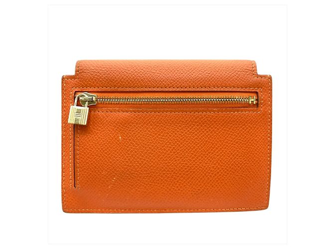 Billetera compacta Kelly de Hermès / Estuche para monedas Naranja - vista 2