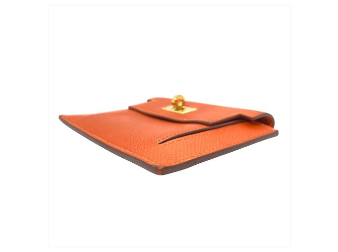 Billetera compacta Kelly de Hermès / Estuche para monedas Naranja - vista 4